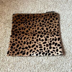Clare V Leopard Fur Clutch